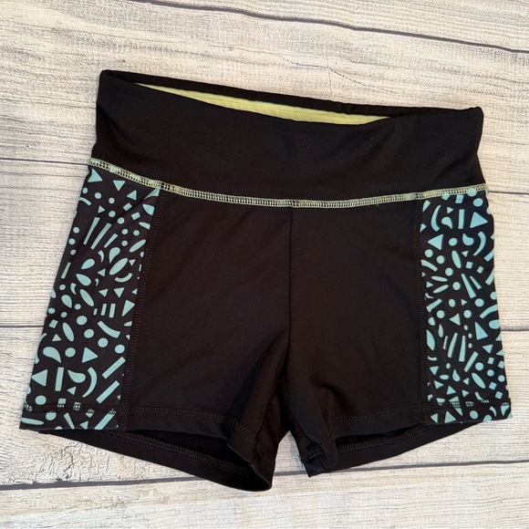 Justice Black and Blue Athletic Shorts with Elastic Waistband/size 12 - Picture 1 of 7